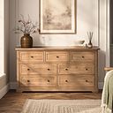 Brennan Natural Solid Oak 3+4 Chest of Drawers