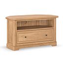 Brennan Natural Solid Oak Corner TV Unit