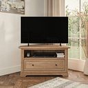 Brennan Natural Solid Oak Corner TV Unit