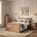 Brennan Natural Solid Oak Double Bed