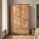 Brennan Natural Solid Oak Double Wardrobe