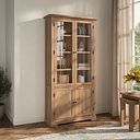 Brennan Natural Solid Oak Glazed Display Cabinet