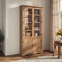 Brennan Natural Solid Oak Glazed Display Cabinet