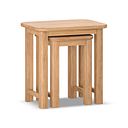Brennan Natural Solid Oak Nest of 2 Tables