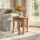 Brennan Natural Solid Oak Nest of 2 Tables