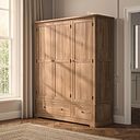 Brennan Natural Solid Oak Triple Wardrobe