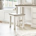 Brompton Painted Acacia and Ash Top Dressing Stool - Solid Hardwood