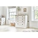 Brompton Painted Acacia and Ash Top 5 Drawer Chest (2+3) - Solid Hardwood