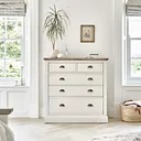 Brompton Painted Acacia and Ash Top 5 Drawer Chest (2+3) - Solid Hardwood
