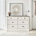 Brompton Painted Acacia and Ash Top 7 Drawer Chest (3+4) - Solid Hardwood