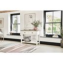 Brompton Painted Acacia and Ash Top Console Table - Solid Hardwood