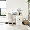 Brompton Painted Acacia and Ash Top Desk - Solid Hardwood