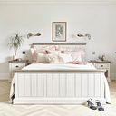 Brompton Painted Acacia and Ash Top Double Bed - Solid Hardwood