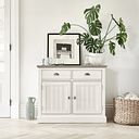 Brompton Painted Acacia and Ash Top Small Sideboard - Solid Hardwood