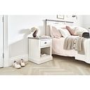 Brompton Painted Acacia and Ash Top 1 Drawer Bedside Table - Solid Hardwood