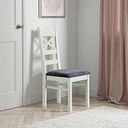 Brompton Painted Acacia Dining Chair with a Brooklyn Asteroid Grey Crushed Chenille Seat