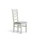 Brompton Painted Acacia Dining Chair with a Brooklyn Quill Grey Crushed Chenille Seat