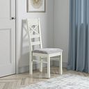 Brompton Painted Acacia Dining Chair with a Brooklyn Quill Grey Crushed Chenille Seat