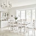 Brompton Painted Acacia and Ash Top 8 Seater Dining Table - Solid Hardwood