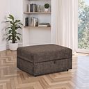 Malvern Storage Footstool in Brown fabric