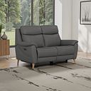 Brunel 2 Seater Electric Recliner Sofa in Elephant Grey Leather