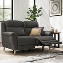 Brunel 2 Seater Electric Recliner Sofa in Storm Leather