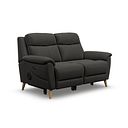 Brunel 2 Seater Recliner Sofa with Speakers in Storm Leather