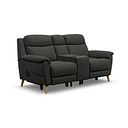 Brunel 2 Seater Recliner Sofa, Smart Screen & Speakers in Storm Leather