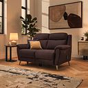 Brunel 2 Seater Recliner Sofa with Speakers in Chestnut Leather