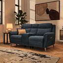 Brunel 2.5 Seater Recliner Sofa, Smart Screen & Speakers in Dexter Shadow Fabric