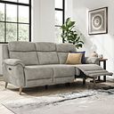Brunel 3 Seater Electric Recliner Sofa in Dexter Stone Fabric