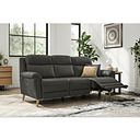 Brunel 3 Seater Electric Recliner Sofa in Storm Leather