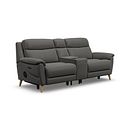 Brunel 2.5 Seater Recliner Sofa, Smart Screen & Speakers in Elephant Grey Leather