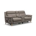 Brunel 2.5 Seater Recliner Sofa, Smart Screen & Speakers in Oyster Leather