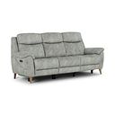 Brunel 3 Seater Electric Recliner Sofa in Marble Silver Fabric