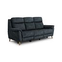 Brunel 3 Seater Recliner Sofa with Adjustable Power Headrest and Lumbar Support in Dexter Shadow Fabric