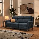 Brunel 3 Seater Recliner Sofa with Speakers in Dexter Shadow Fabric