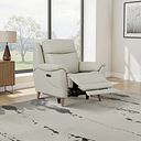 Brunel Recliner Armchair in Bone China Leather