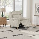 Brunel Recliner Armchair in Marble Cream Fabric