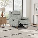Brunel Recliner Armchair in Marble Silver Fabric