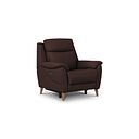Brunel Recliner Armchair with Adjustable Power Headrest and Lumbar Support in Chestnut Leather
