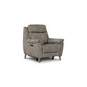 Brunel Recliner Armchair with Adjustable Power Headrest and Lumbar Support in Marble Mink Fabric