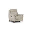 Brunel Recliner Armchair with Adjustable Power Headrest and Lumbar Support in Marble Cream Fabric