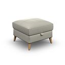 Brunel Storage Footstool in Bone China Leather