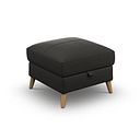 Brunel Storage Footstool in Storm Leather