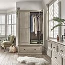 Burleigh Light Grey Double Wardrobe - Solid Hardwood