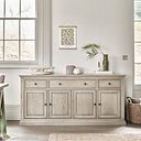 Burleigh Light Grey Extra Large Sideboard - Solid Hardwood