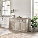 Burleigh Light Grey Large Sideboard - Solid Hardwood