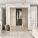 Burleigh Light Grey Triple Wardrobe - Solid Hardwood
