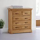 Canterbury Natural Solid Oak 3+2 Chest of Drawers